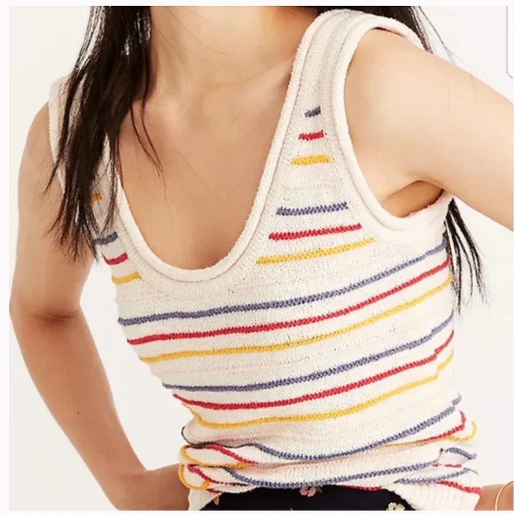 Madewell Allgood Scooped Knit Striped Tank